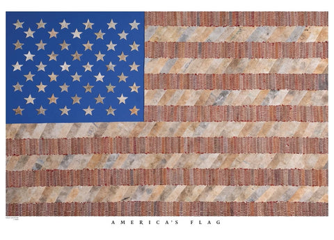 24x36 America's Flag Print Pre-Order by Baseball Seams Co